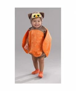 Just Pretend Kids Infant Orange Owl Romper Costume