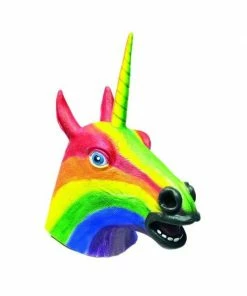 H.M. Smallwares Masks Latex Rainbow Unicorn Mask