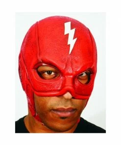 H.M. Smallwares Masks Red Thunderbolt Superhero Headpiece