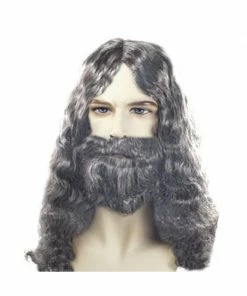 Lacey Wigs Men's Quality Grey Biblical Wig And Beard