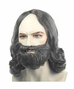 Lacey Wigs Men's Grey Biblical Wig And Beard Set