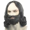 Lacey Wigs Men's Dark Grey Biblical Wig And Beard Set