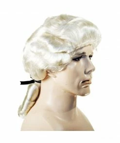 Lacey Wigs Men's Deluxe Samuel Adams Colonial Wig