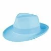 H.M. Smallwares Light Blue Fedora Gangster Hat