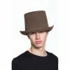 H.M. Smallwares Brown "Leatherlike" Steampunk Top Hat