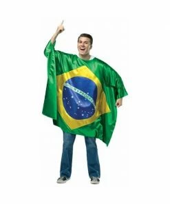 Rasta Imposta Adult Brazil Flag Tunic Costume Adult Costumes