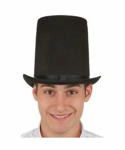 J Hat Black Felt Lincoln Stovepipe Hat