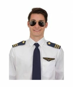 J Hat Accessory Kits Pilot Costume Set- Glasses, Epaulets, & Wings