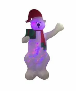 Brands On Sale 8' Inflatable Flashing Polar Bear Lawn Christmas Decoration