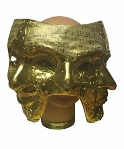 Bauer Pacific Imports Gold Venetian Triple Face Mask Masks