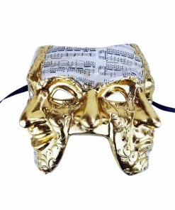 Bauer Pacific Imports Gold Venetian Triple Face Mask Masks