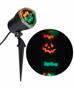 Sunstar Orange & Green Spinning Lightshow Projection "Happy Halloween" Halloween Decoration
