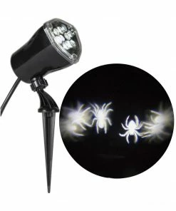Sunstar White Spiders Whirling Lightshow Projection Halloween Decoration