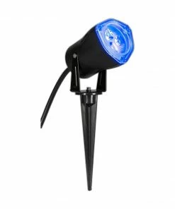 Sunstar Decor Blue Outdoor LED Strobing Spot Light W/Switch