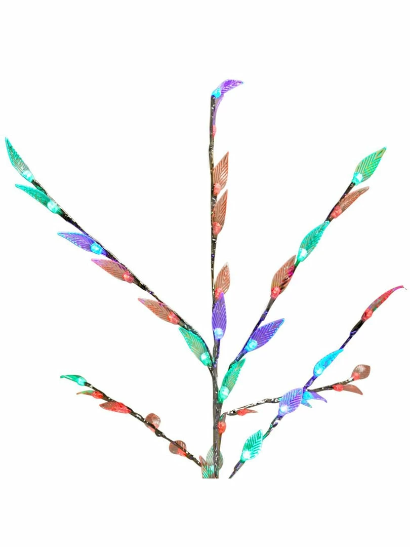 Everbright Trading Inc Decor Silver 58" Retro Artificial Christmas Tree W/ Light Up Leaves 4 Everbright Trading Inc Decor Silver 58" Retro Artificial Christmas Tree W/ Light Up Leaves