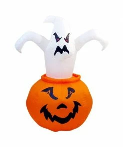 Sunstar Decor Airblown Pumpkin With Pop Out Ghost