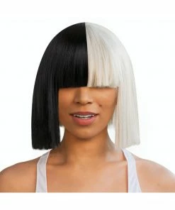 Enigma Wigs Dance Girl Black & White Wig
